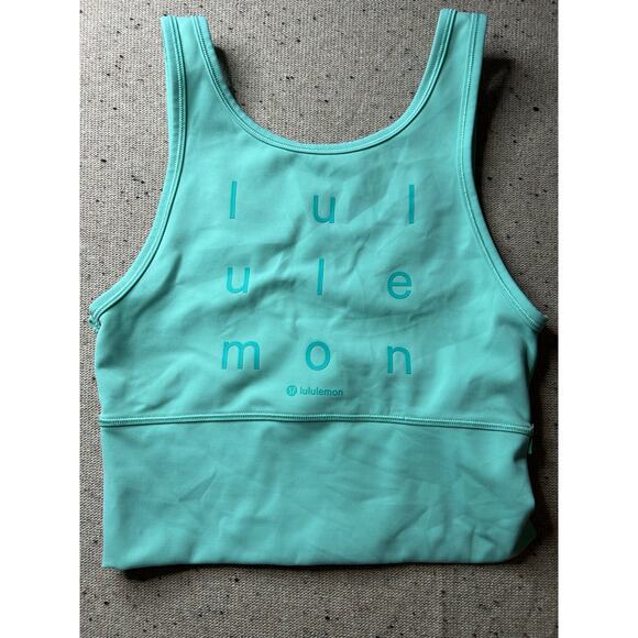 Lululemon Power Pivot Everlux Tank Top 4 Mint Wild Mint - Picture 1 of 4